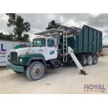 2001 Mack RD688S IMT16000S3 Tri-Axle Grapple Boom Crane Truck