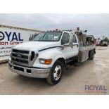 2005 Ford F650 Super Duty Crew Cab Flatbed Truck