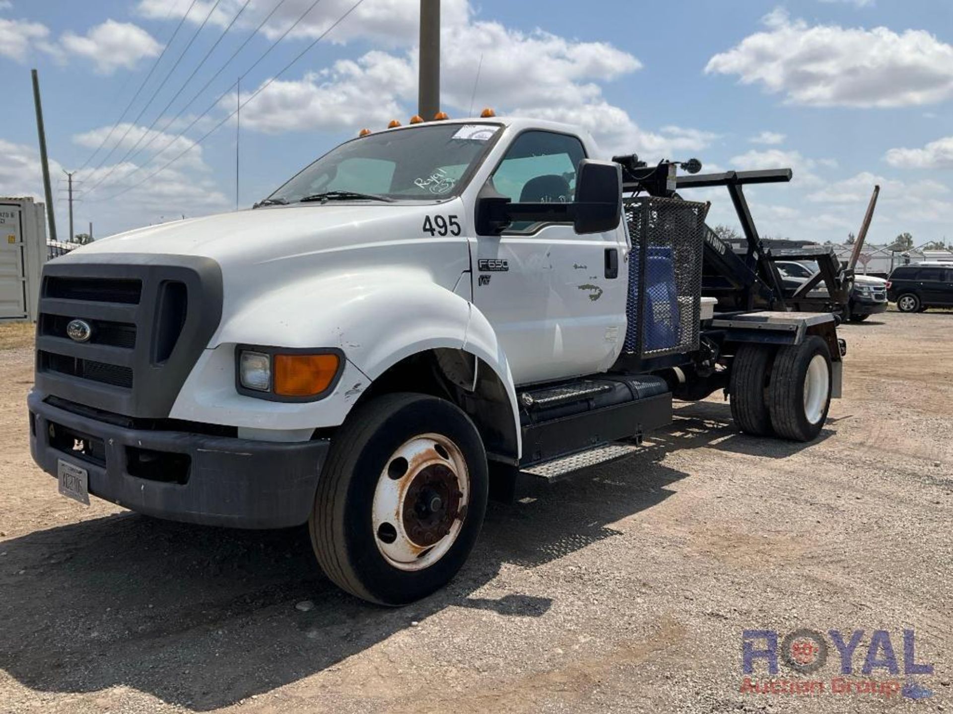 2015 Ford F650 Stellar CCR Container Carrier Dumpster Truck