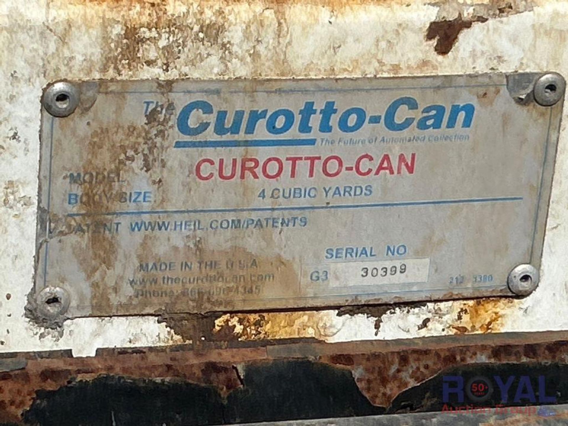 2018 Curotto Can Slammin Eagle 4cu Yard Automated Front Load Garbage Collector - Image 5 of 5