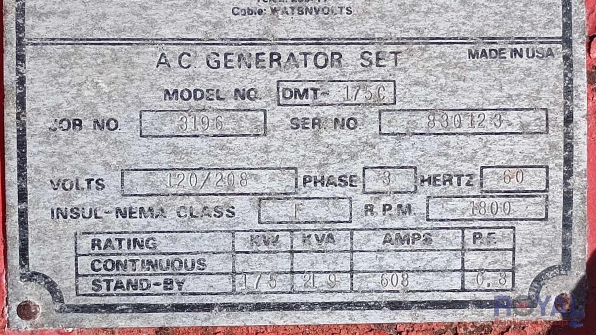 DMT 175C AC Diesel Generator - Image 4 of 12