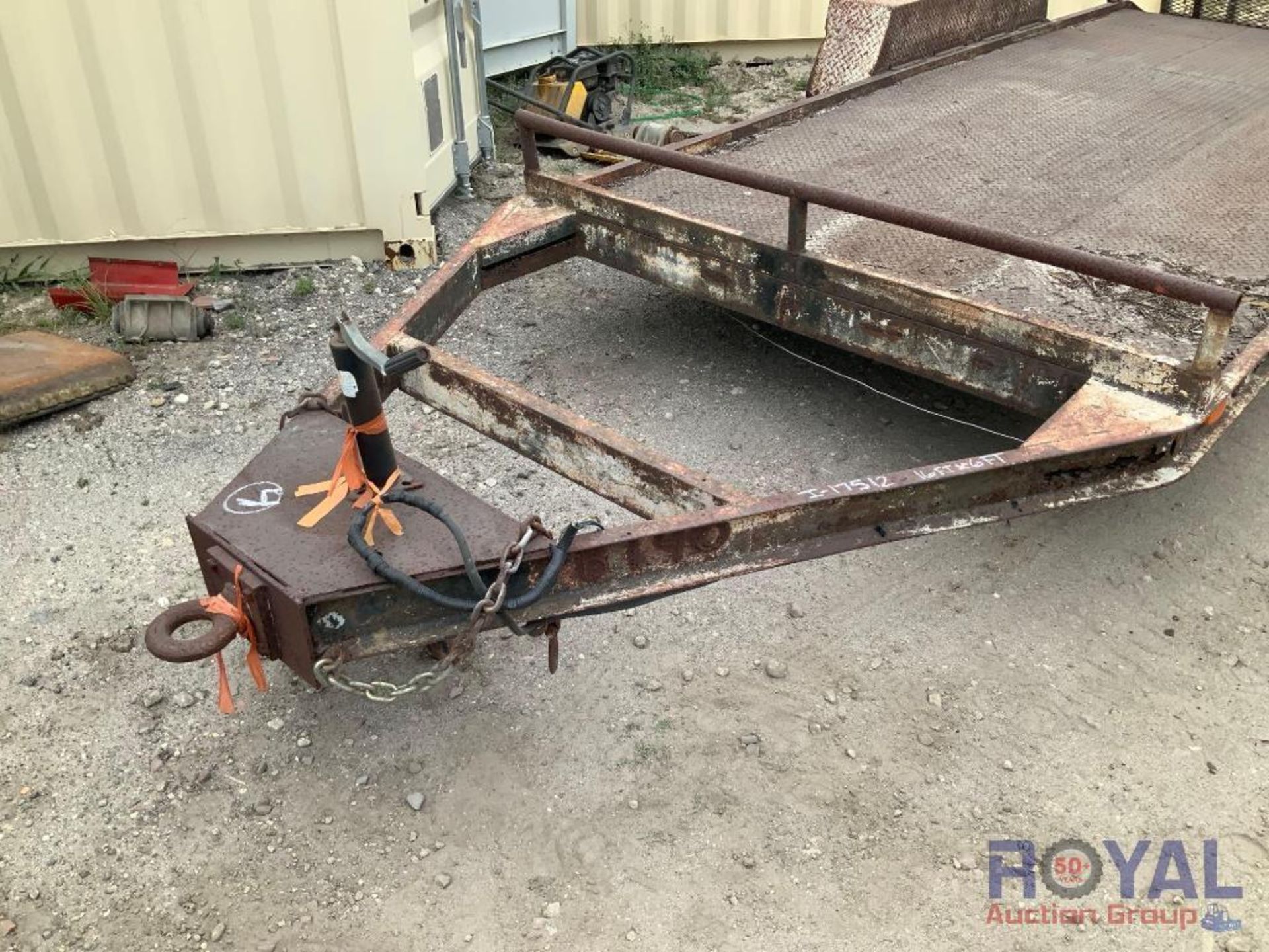 T/A 16ft X 6ft Pintle Hitch T/A Equipment Trailer w/ Fold Down Ramp - Image 6 of 12