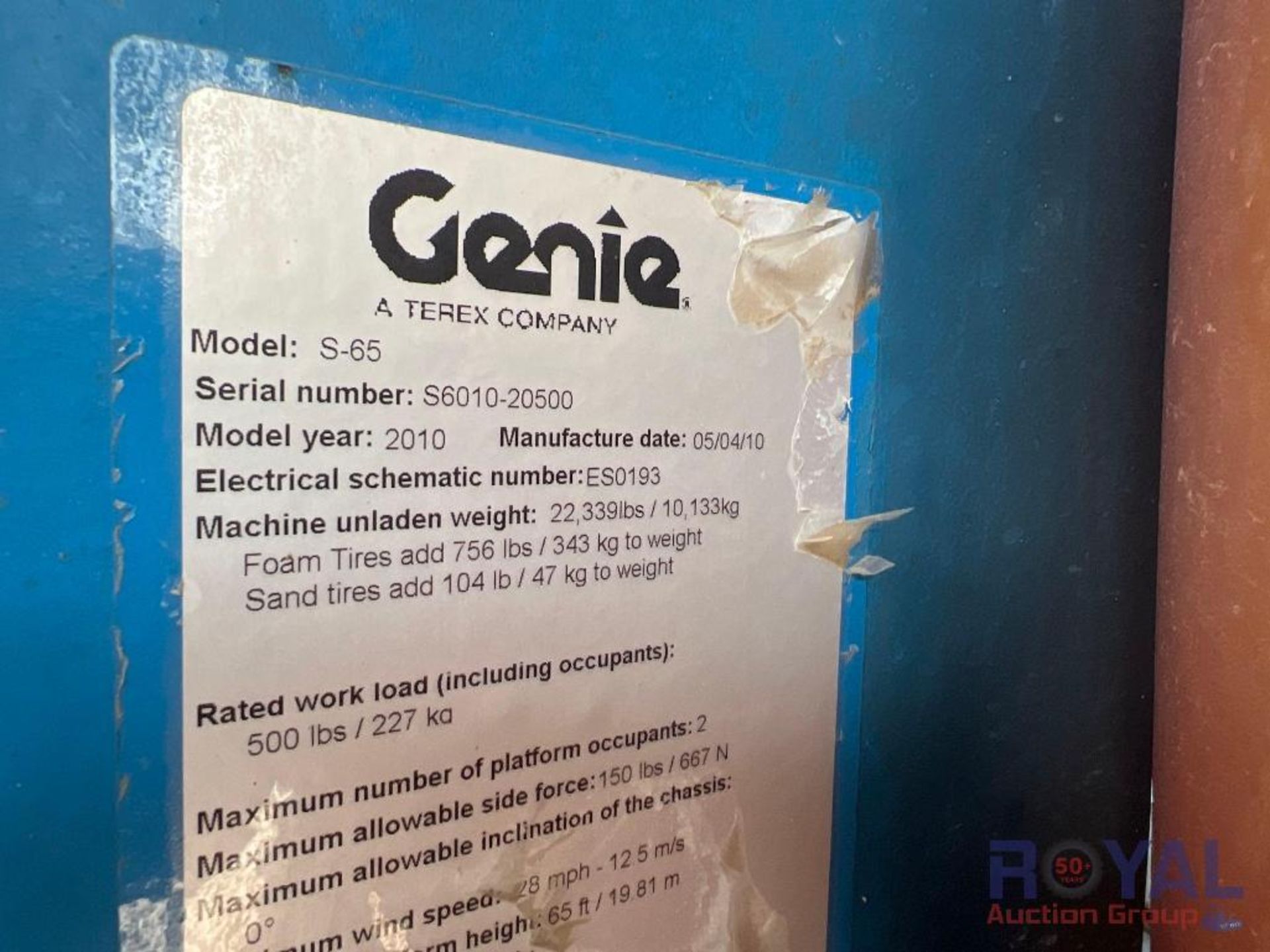 2010 Genie S-65 4x4 Telescopic Boom Lift - Image 13 of 57