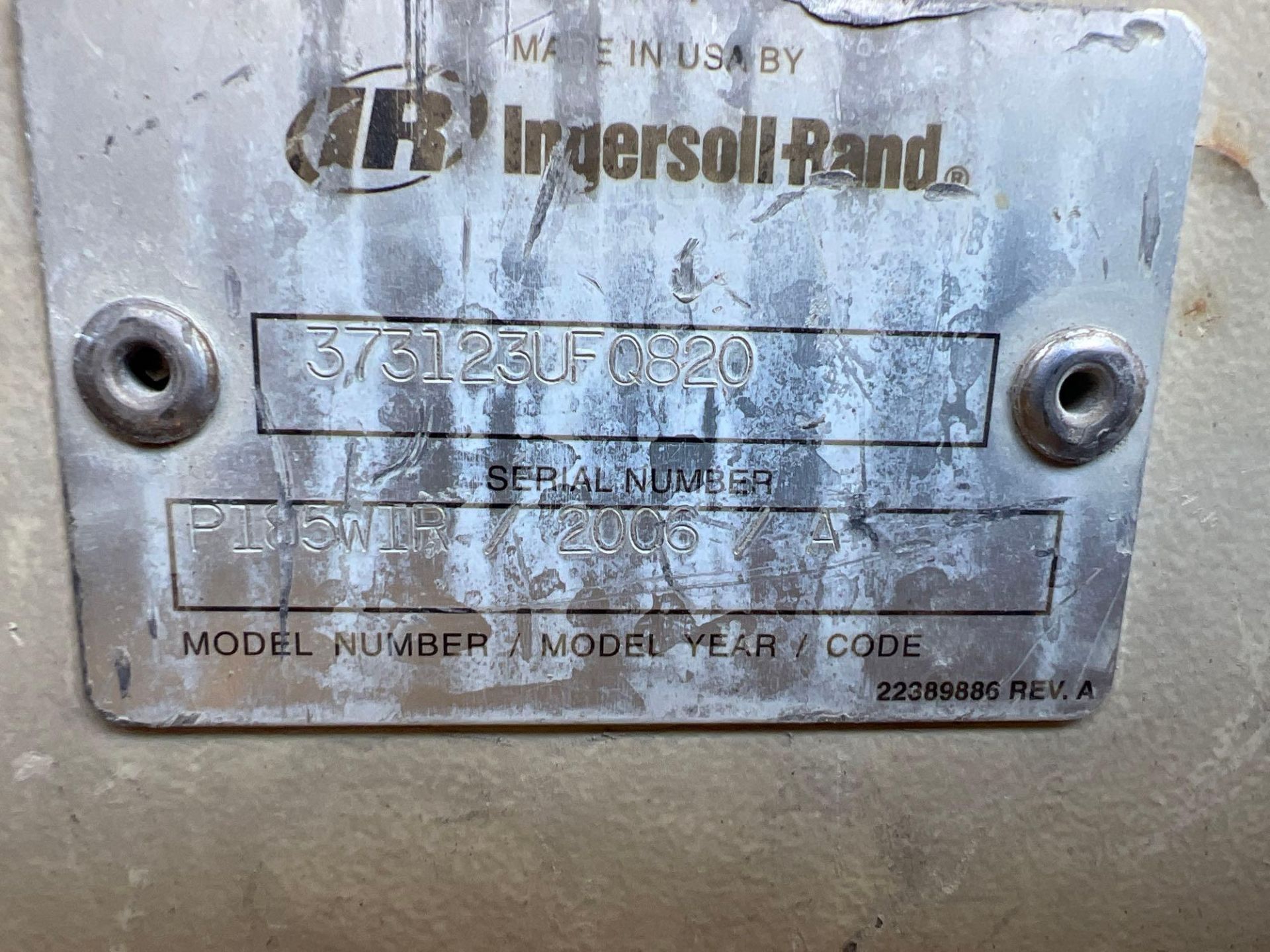 2006 Ingersoll Rand 185 CFM Towable Air Compressor - Image 19 of 24