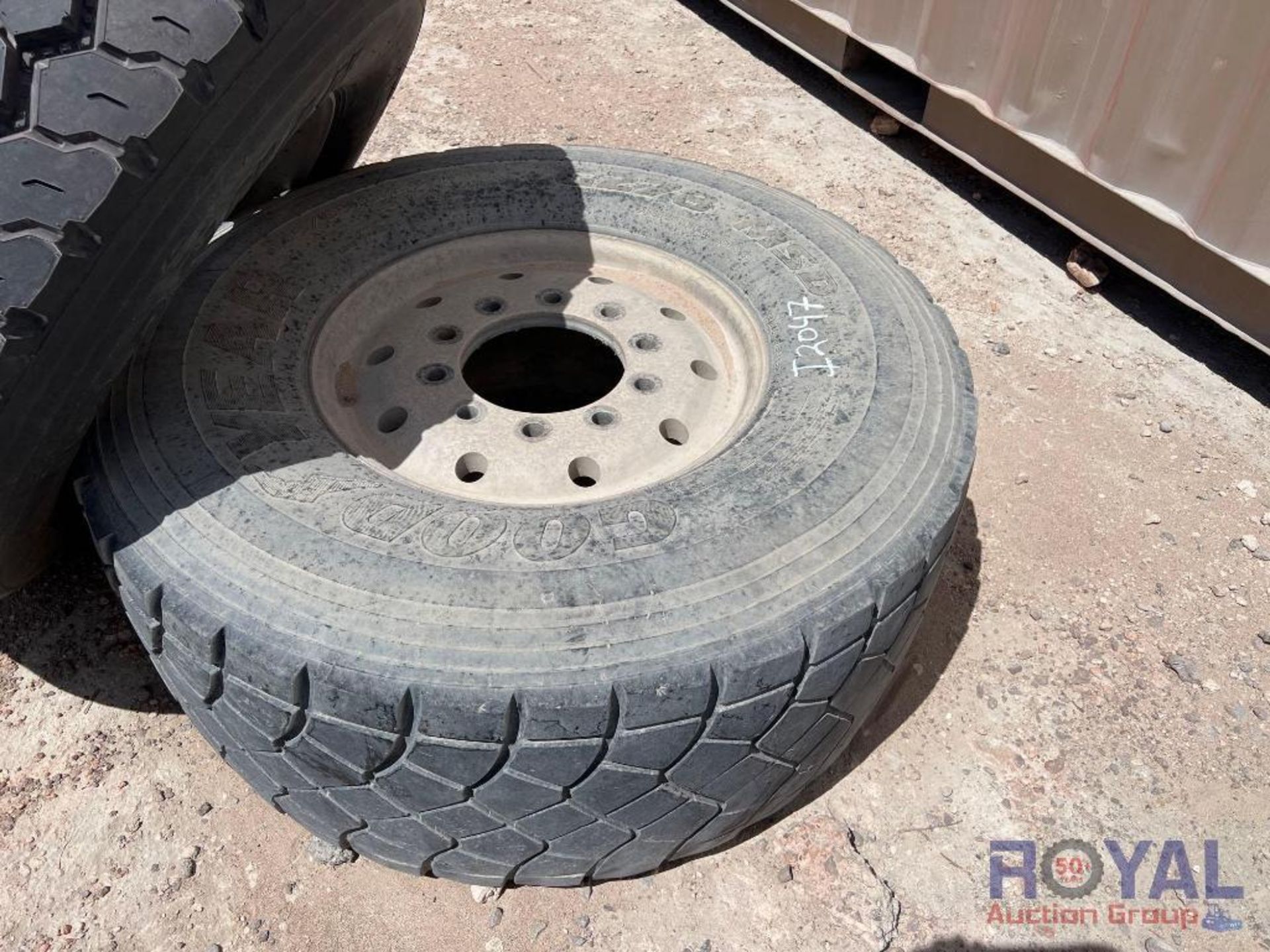 1 Unused and 1 Used 445/65R22.5 Tires on Alcoa Wheels - Image 3 of 3