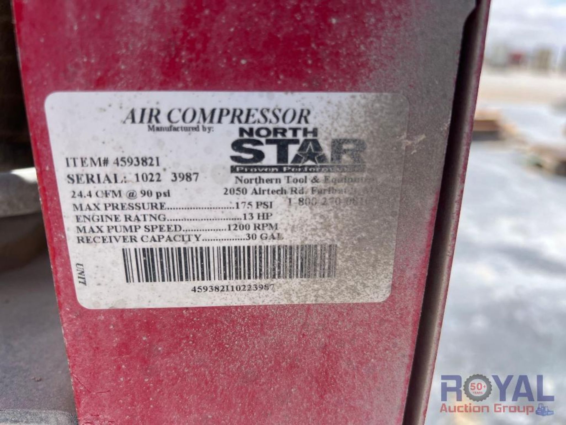 Northstar 175 PSI 13 HP Gas Air Compressor - Image 5 of 6