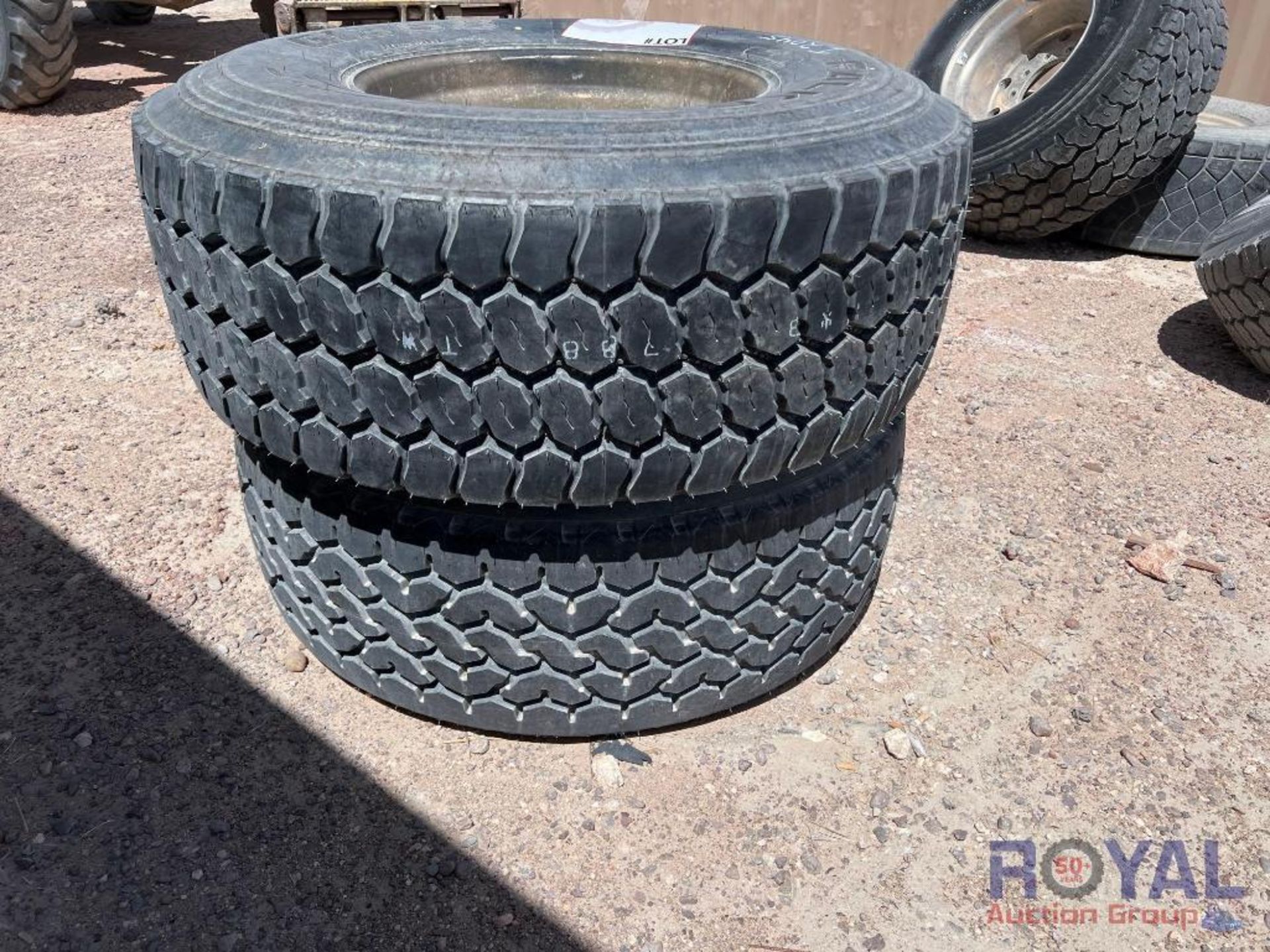 2 Unused 445/65R22.5 Tires on Alcoa Wheels - Image 4 of 4