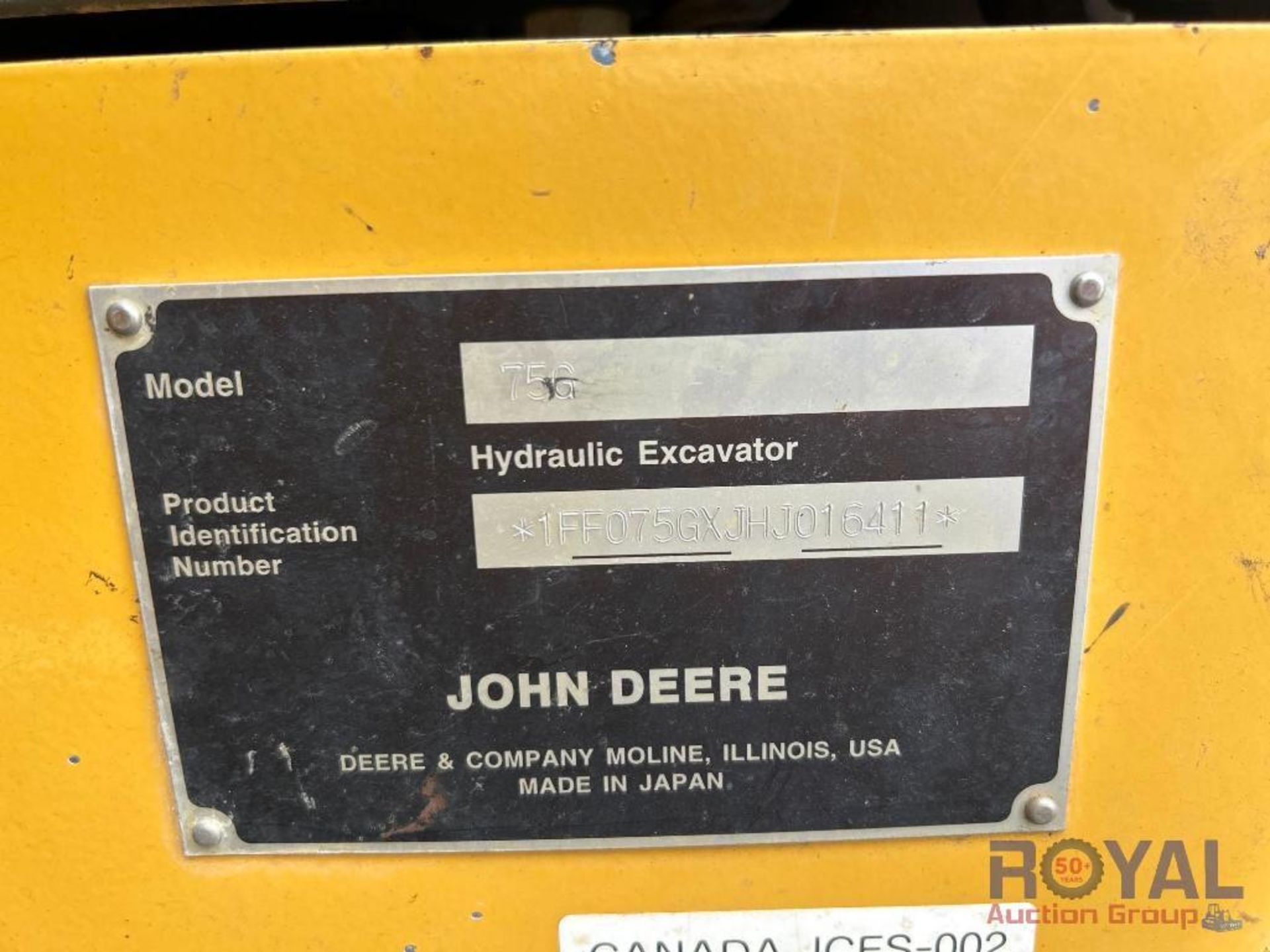 2018 John Deere 75G Hydraulic Excavator - Image 5 of 47