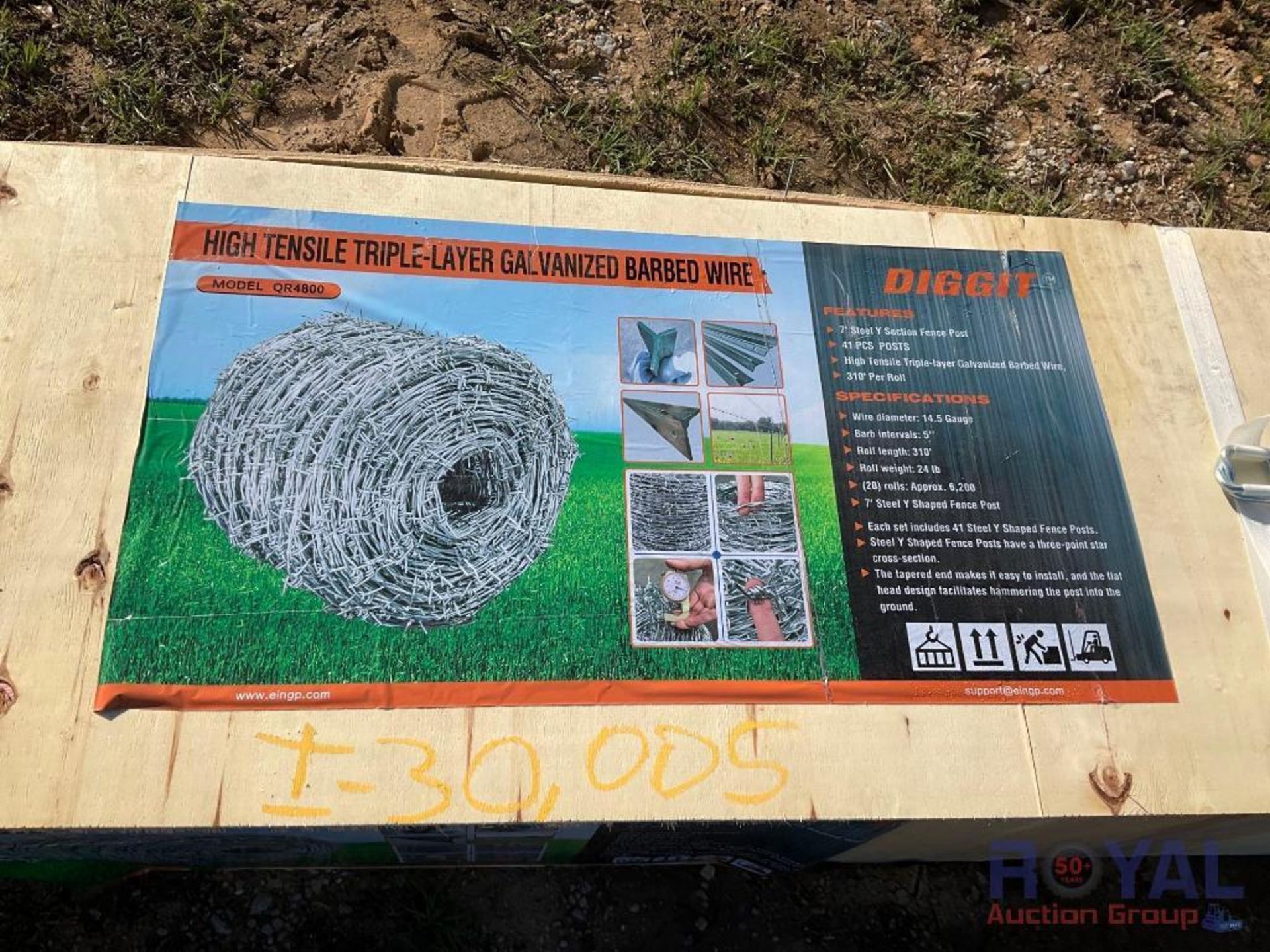 2024 20 Rolls of Barbed Wire Fencing - Image 4 of 5