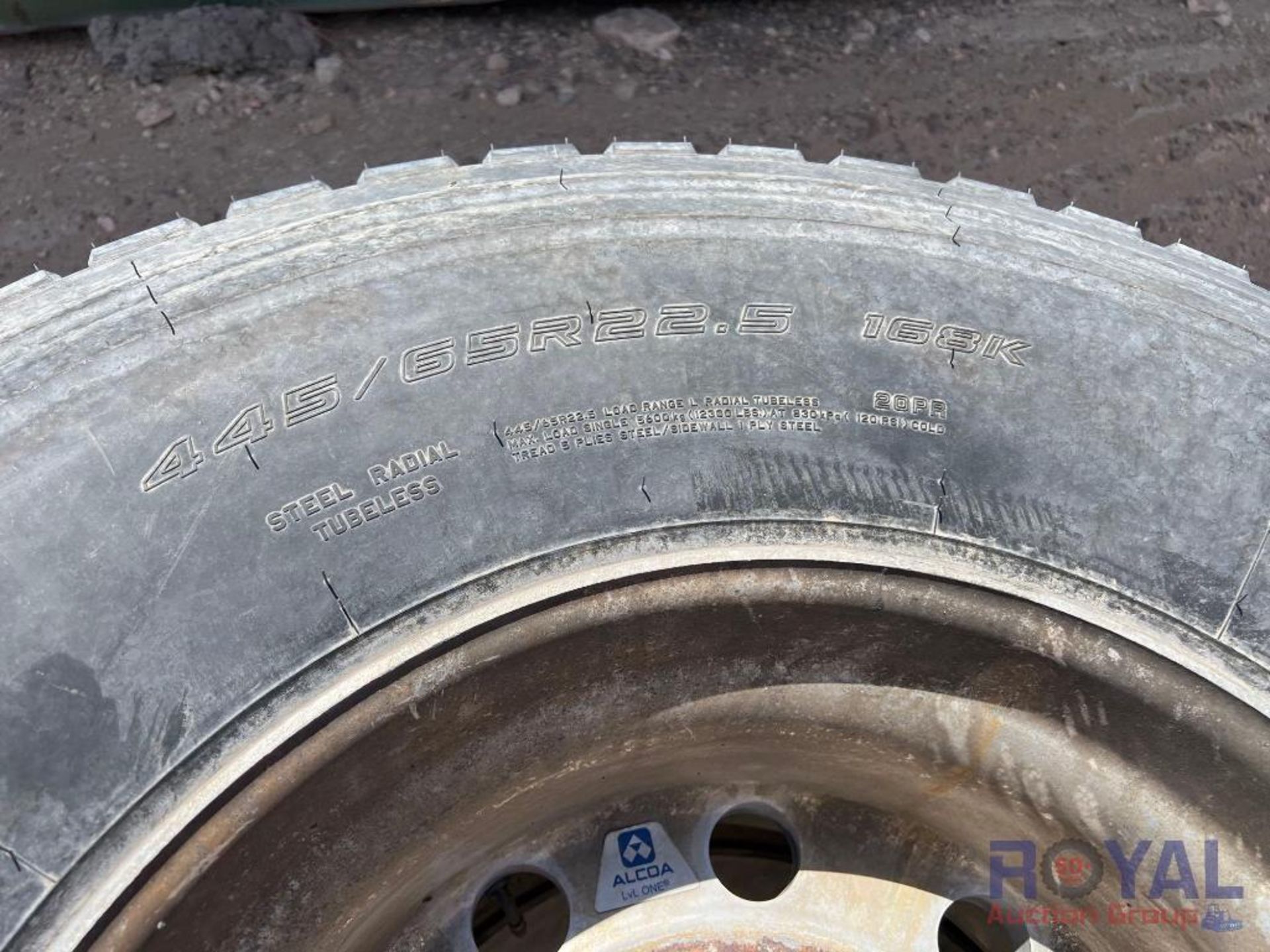 2 Unused 445/65R22.5 Tires on Alcoa Wheels - Image 2 of 4