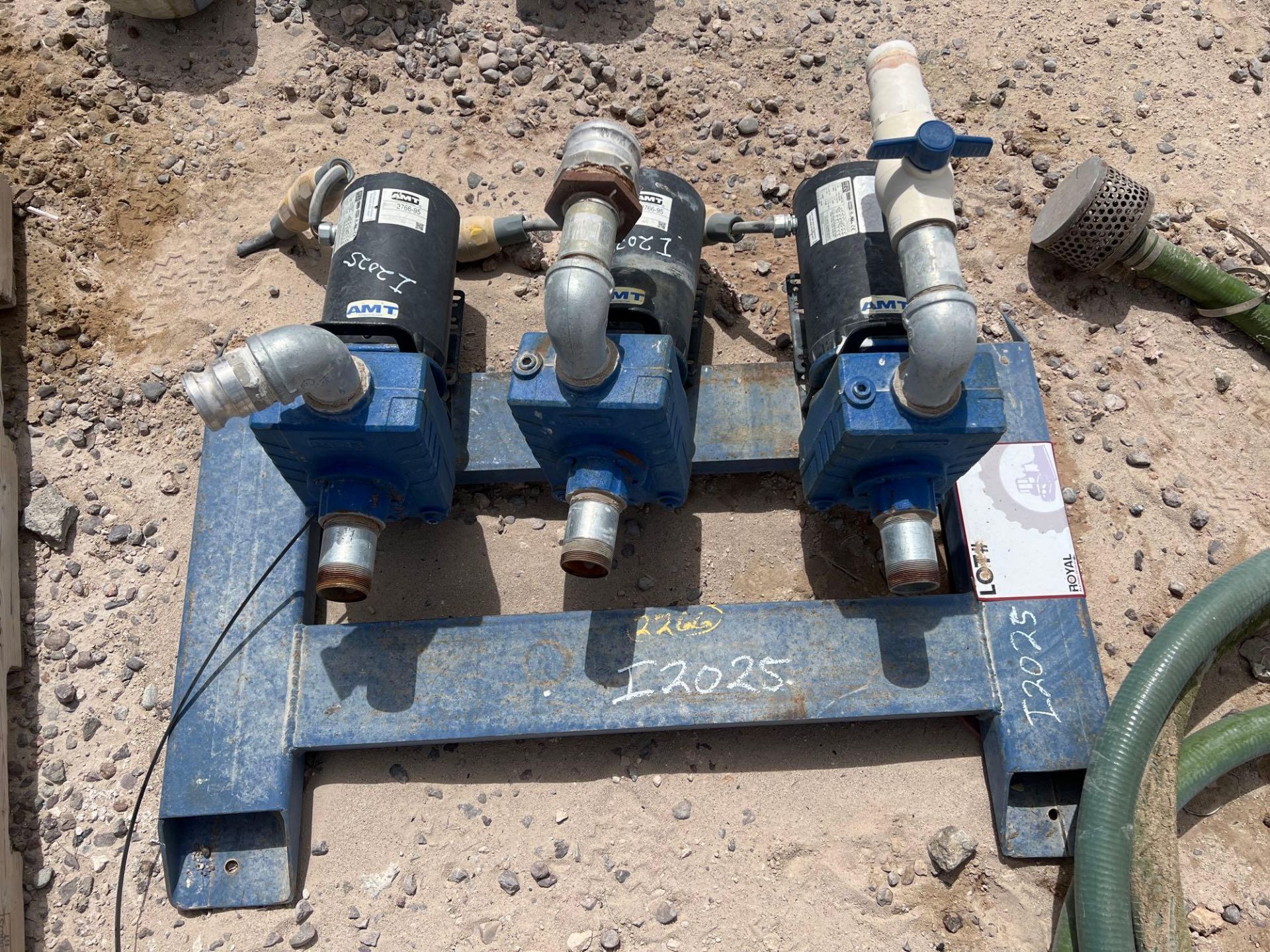 Three 2in Electric Water Pumps with Two 2 inch Suction Hoses - Image 2 of 6