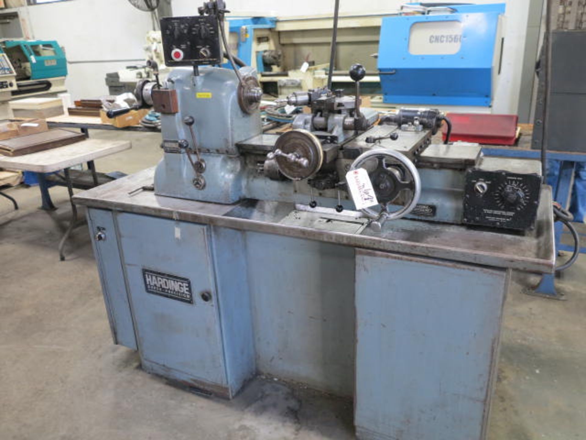 Hardinge Model HC Turret Lathe, Quick Release Draw Bar, Variable Speed Spindle, Variable Speed