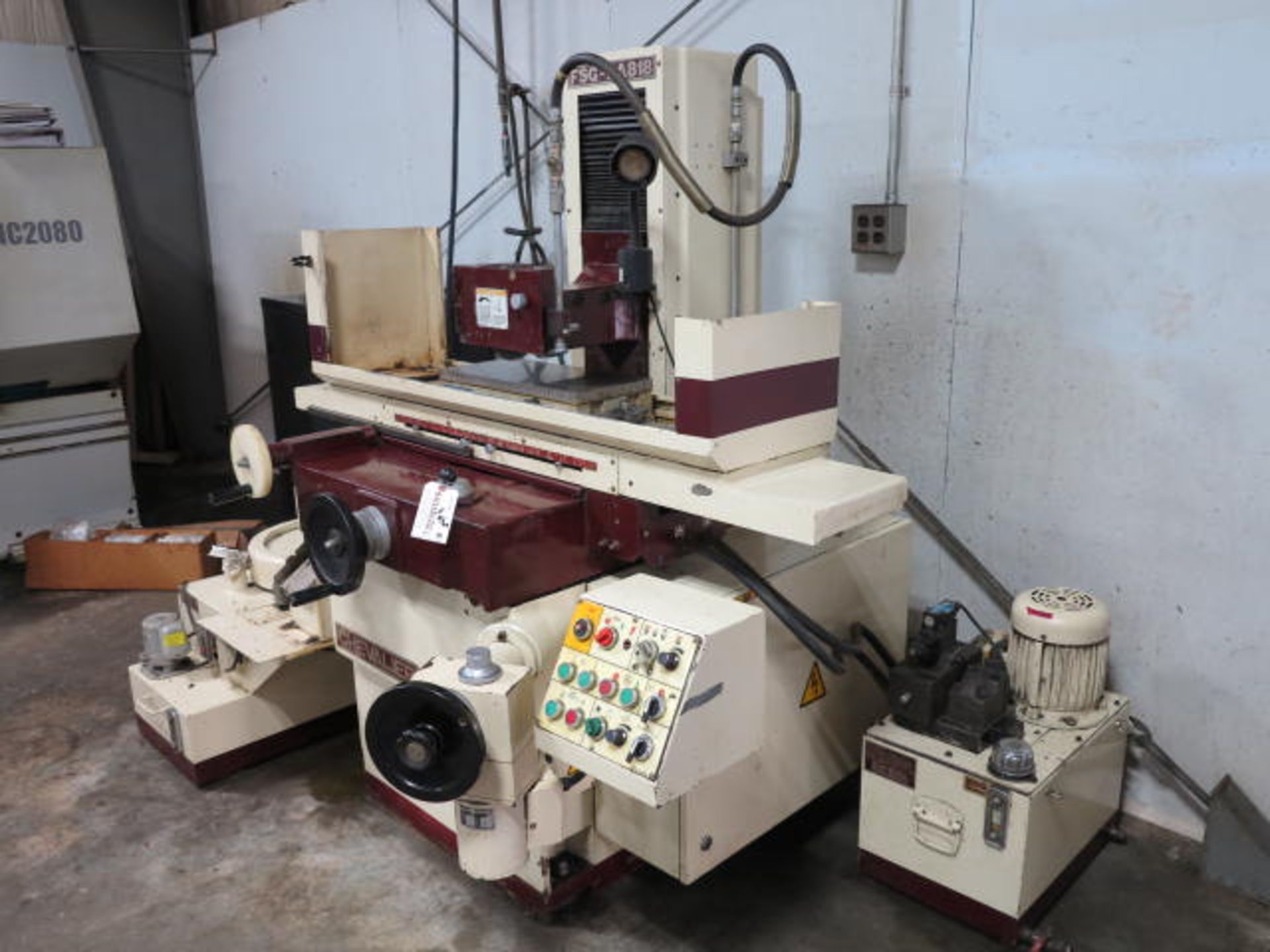 Chevalier FSG-2A818 Hydraulic Surface Grinder, S/N M2878001, Wet Attachment, Dust Collector, 8" x - Image 4 of 4