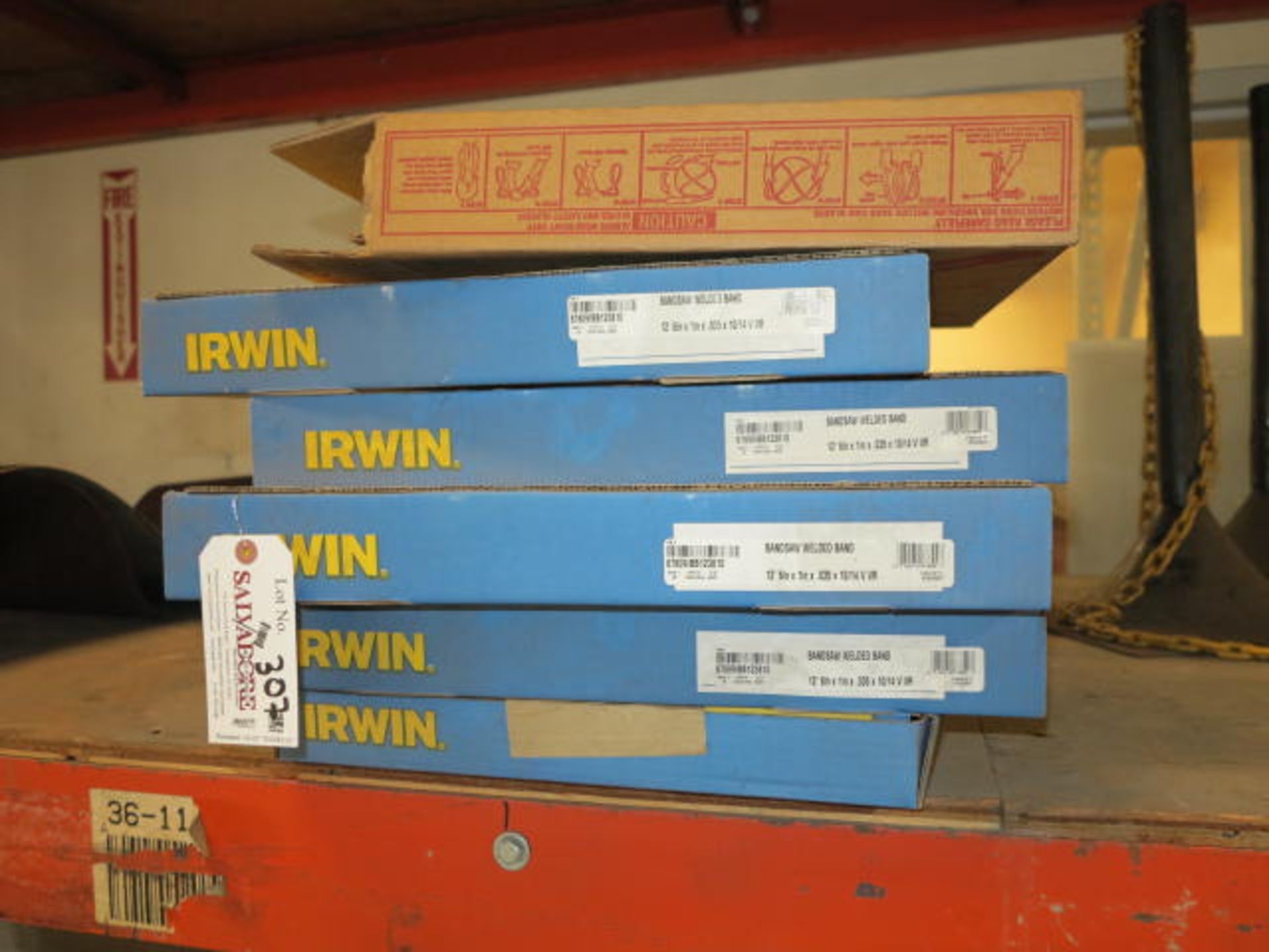 Lot Irwin 12' 6'' x 1'' x .035 x 10/14 V VR Band Saw Blades Location: Swansea MA