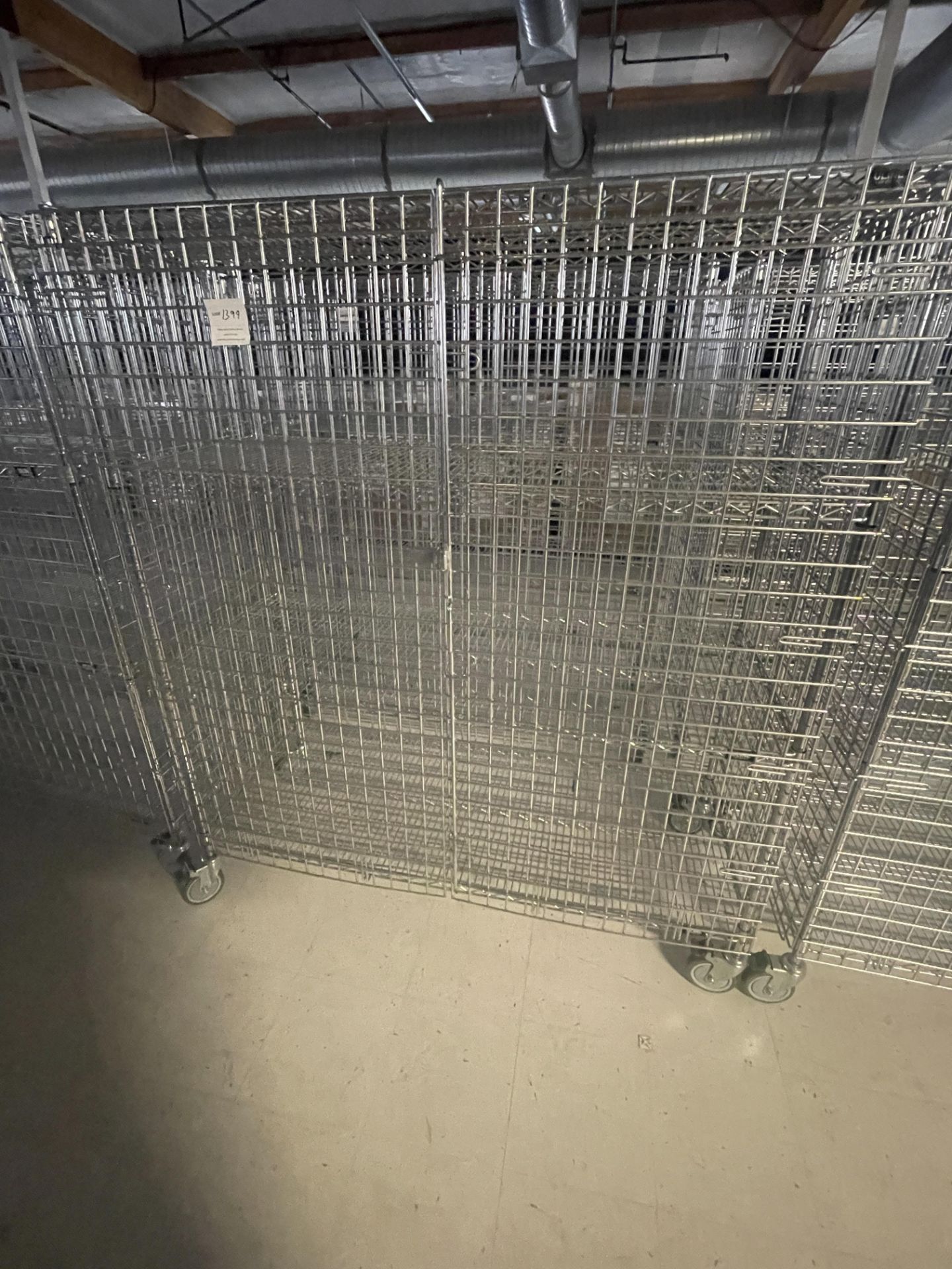 Metal Security Cage with four shelves 30" wide x 25" deep x 69" high