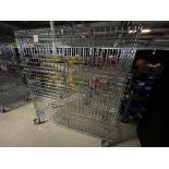 Wire Security Cage on wheels wth three shelves 60" wide x 25" deep x 70" high