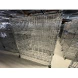 Wire Security Cage on wheels wth three shelves 60" wide x 25" deep x 70" high