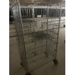 Metal Security Cage on Wheels 37" wide x 18" deep x 67" high