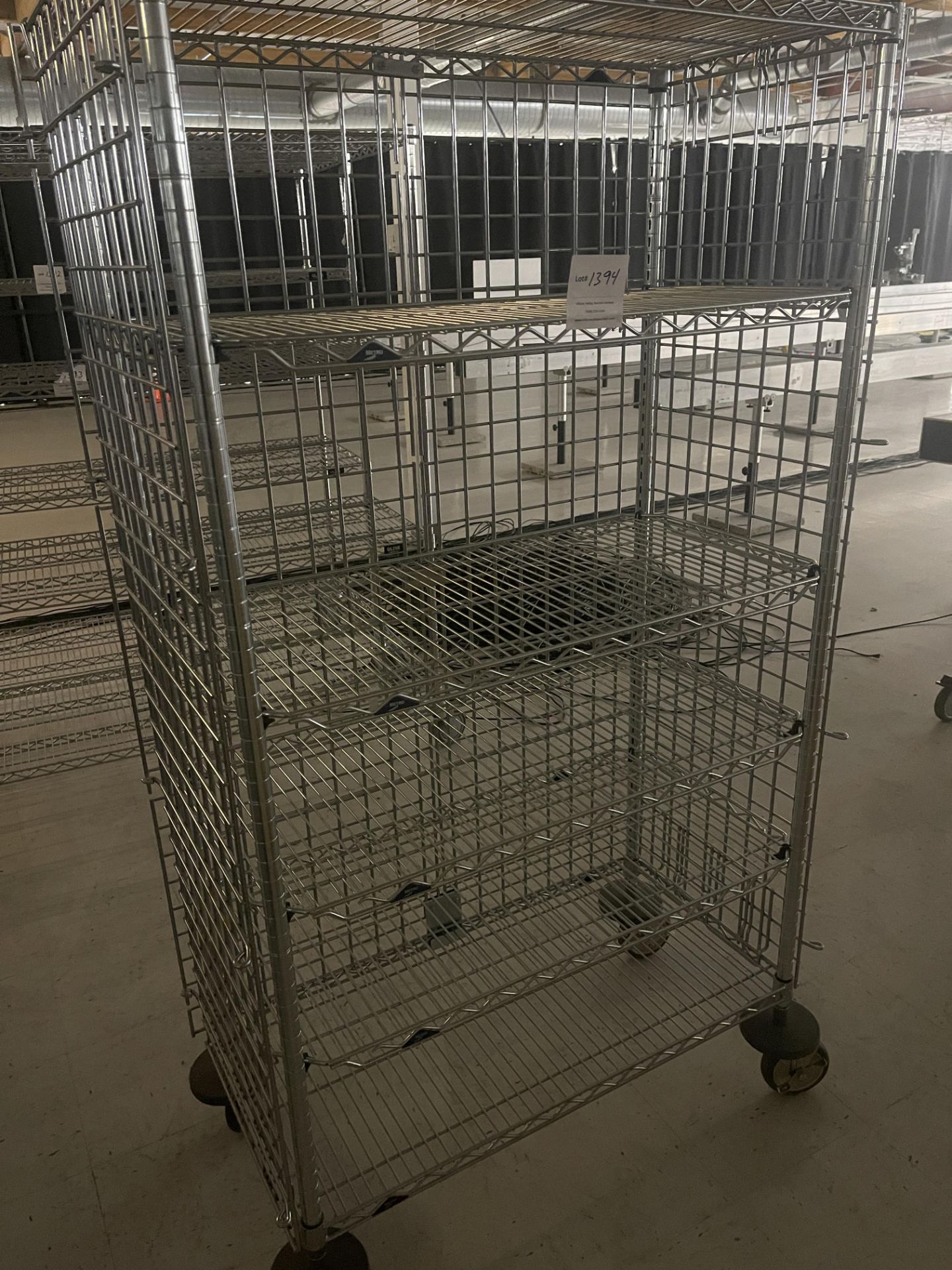 Metal Security Cage on Wheels 37" wide x 18" deep x 67" high