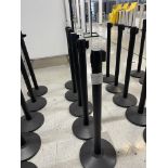 Black stanchion/crowd control barring pots - 5 posts 40" high belt length is 10 ft for each pole