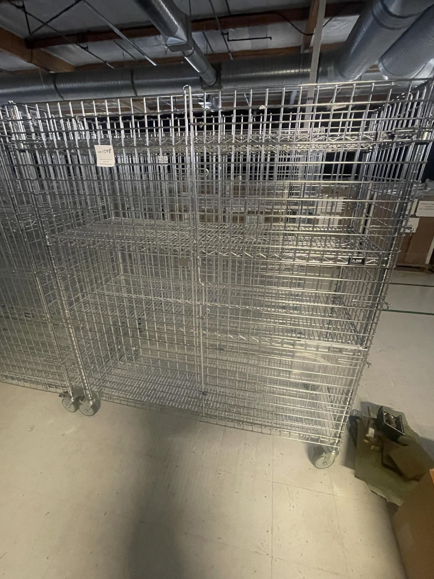 Metal Security Cage with four shelves 30" wide x 25" deep x 69" high