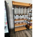 Wood shelving with Cereal dispenser 44" wide x 21" deep x 84" high