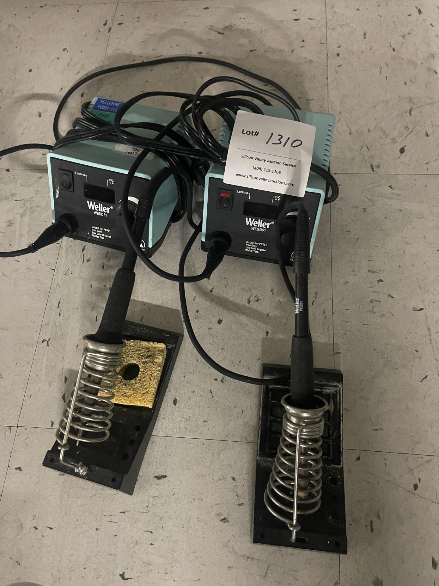 Two Weller WESD51 Soldering Stations