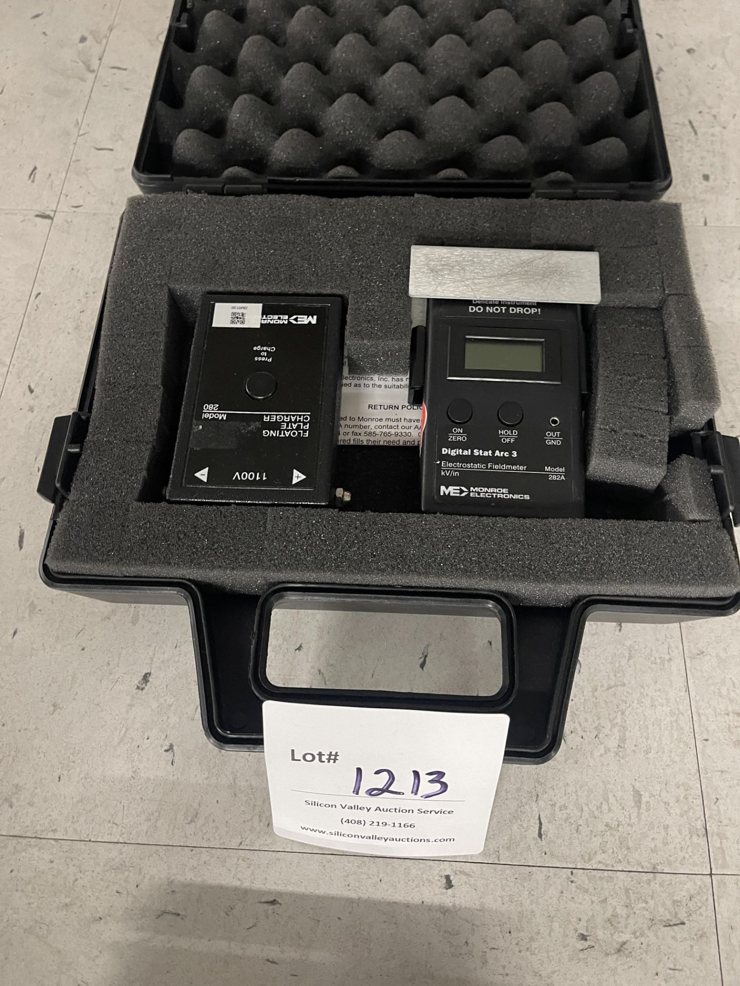 Monarch Electric Floating Plate Charger Model 280 and Dgital Stat Arc 3 Electrostatic Fieldmeter