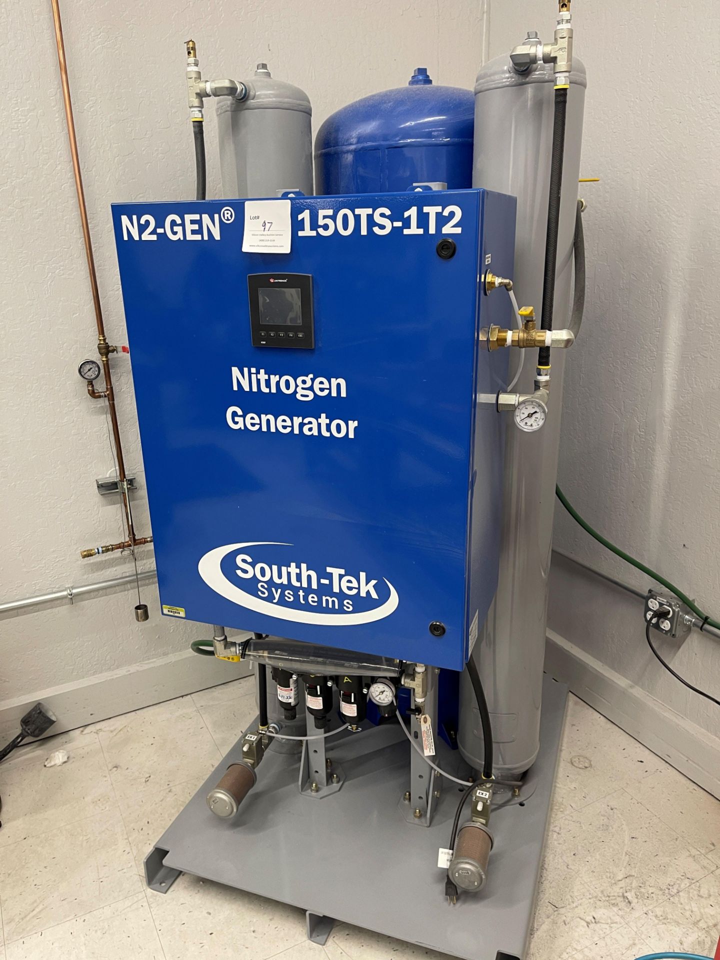 South-Tek Systems Nitrogen Generator Model N2-GEN 150TS-1T2 40" wide x 40" deep x 72" high