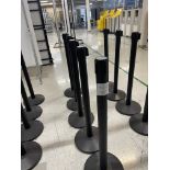Black stanchion/crowd control barring pots - 5 posts 40" high belt length is 10 ft for each pole