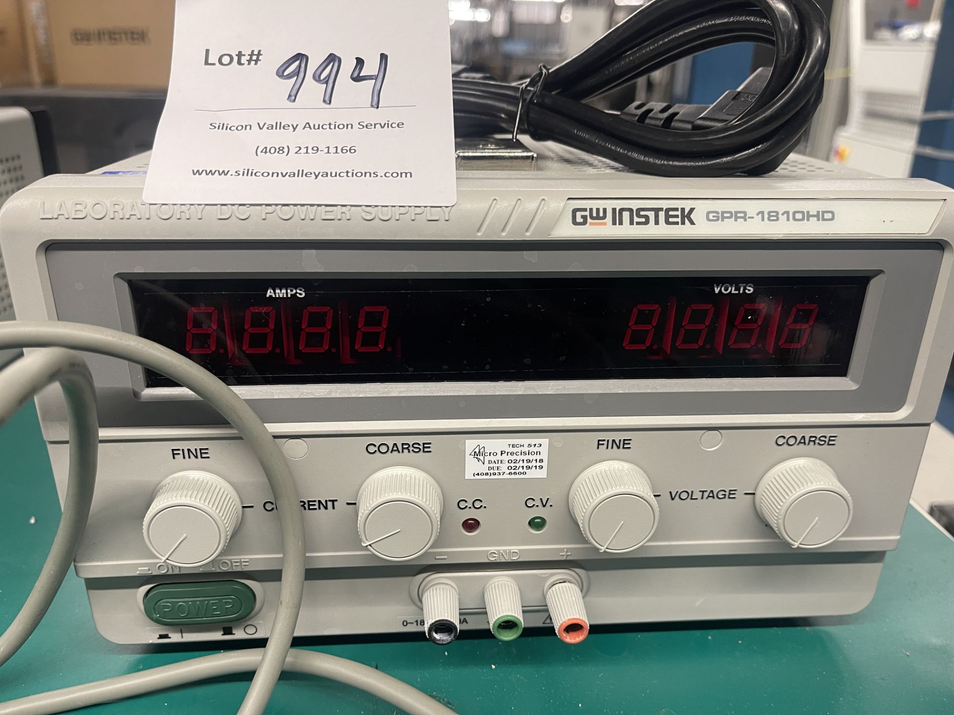 GW Instek GPR-1810HD Laboratory DC Power Supply