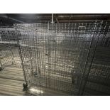 Wire Security Cage on wheels wth three shelves 60" wide x 25" deep x 70" high