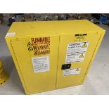 Uline H-15635-Y Flamable Liquid Storage Cabinet, two doors 12" diameter x 16" high