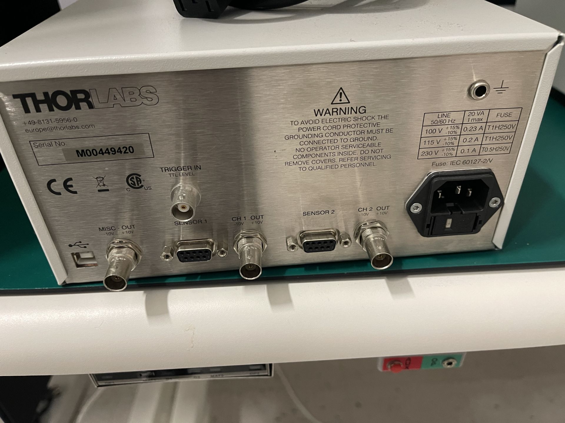 ThorLabs PM320E Dual Channel Optical Power and Energy Meter - Image 2 of 2