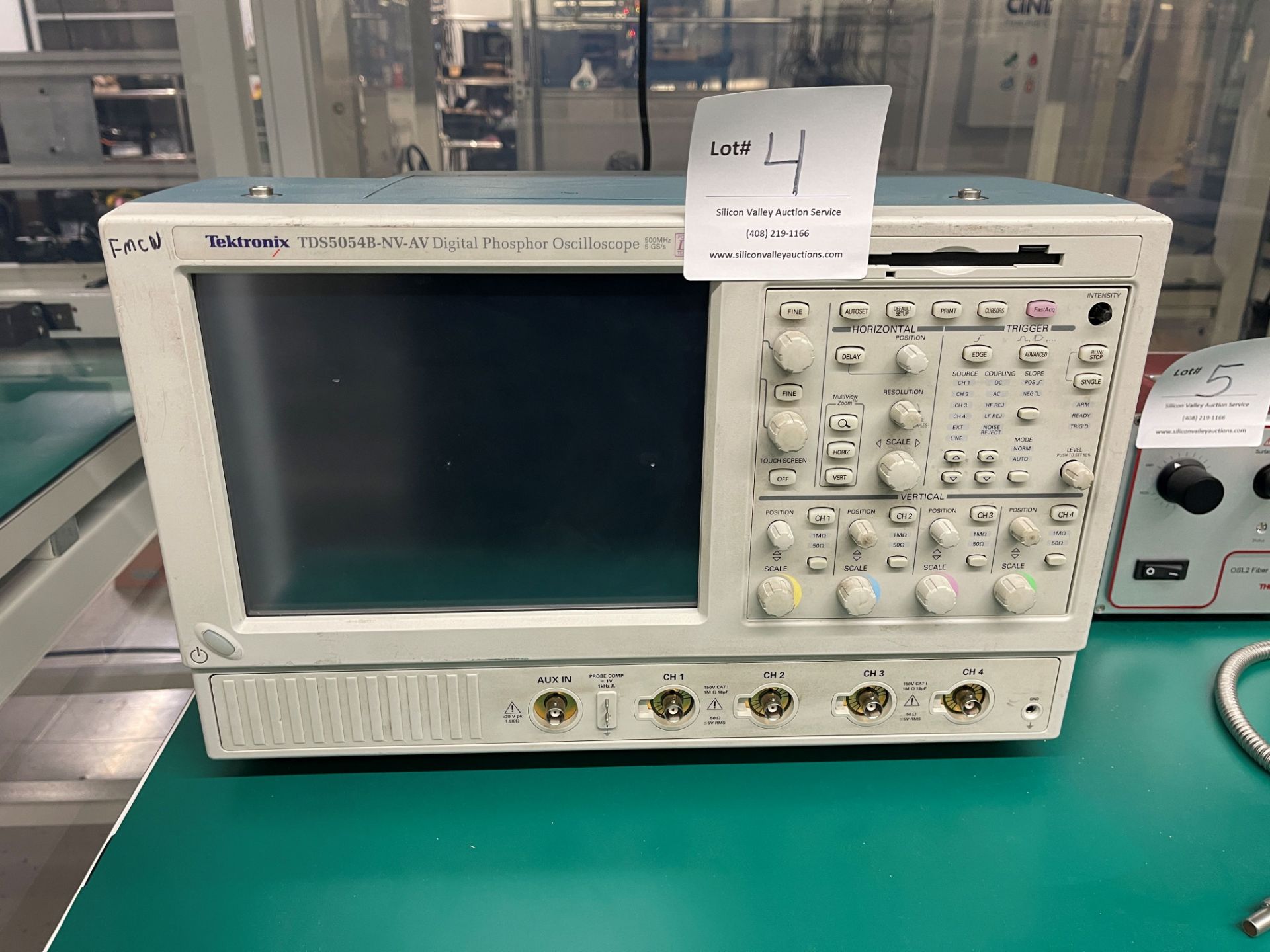 Tektronix Digital Phosphor Oscilloscope Model TDS505B-NV-AV