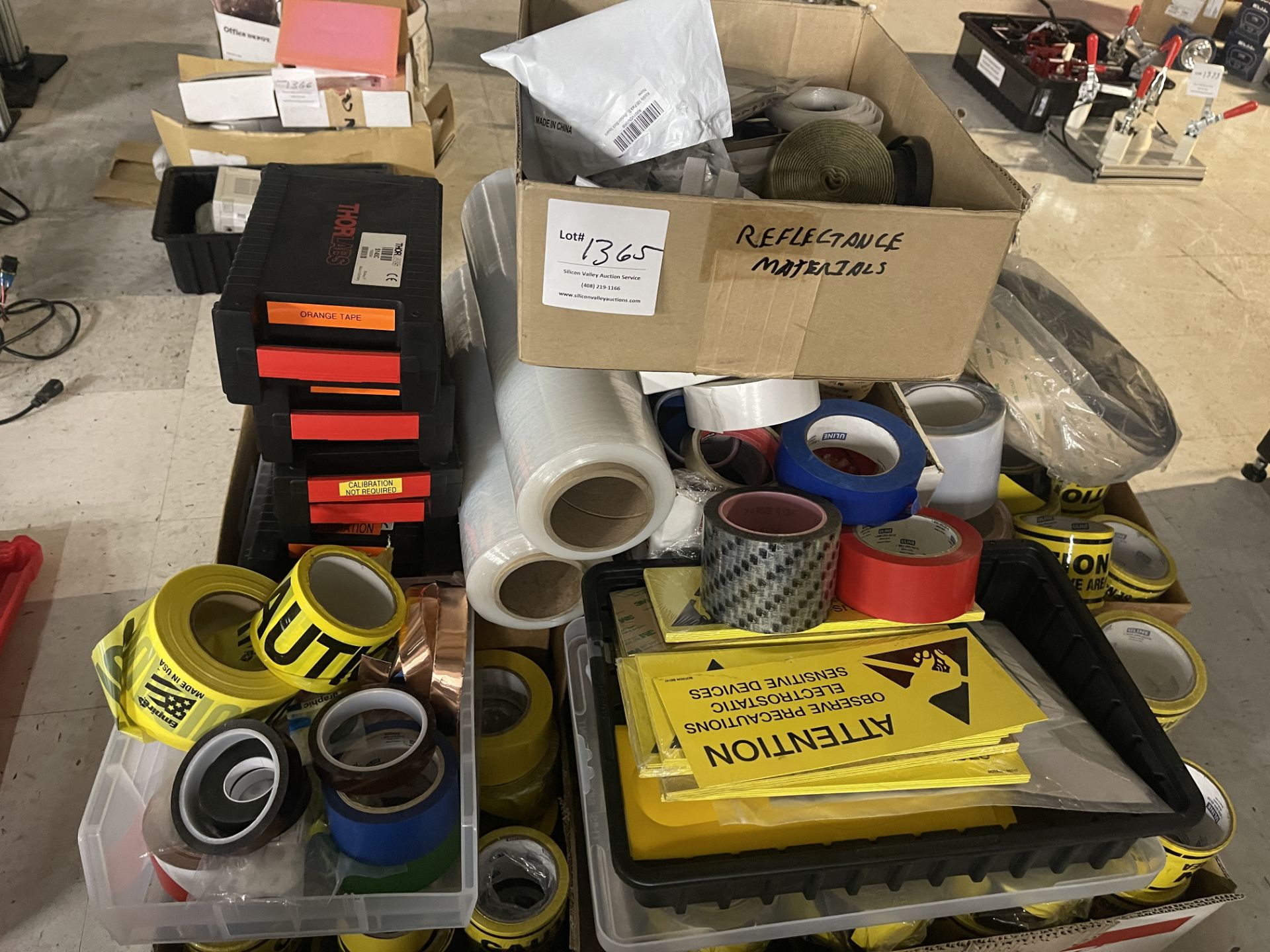 Various Safety Tape and Signs