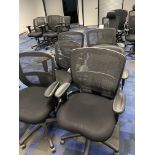 Six Black Desk Chairs with arms