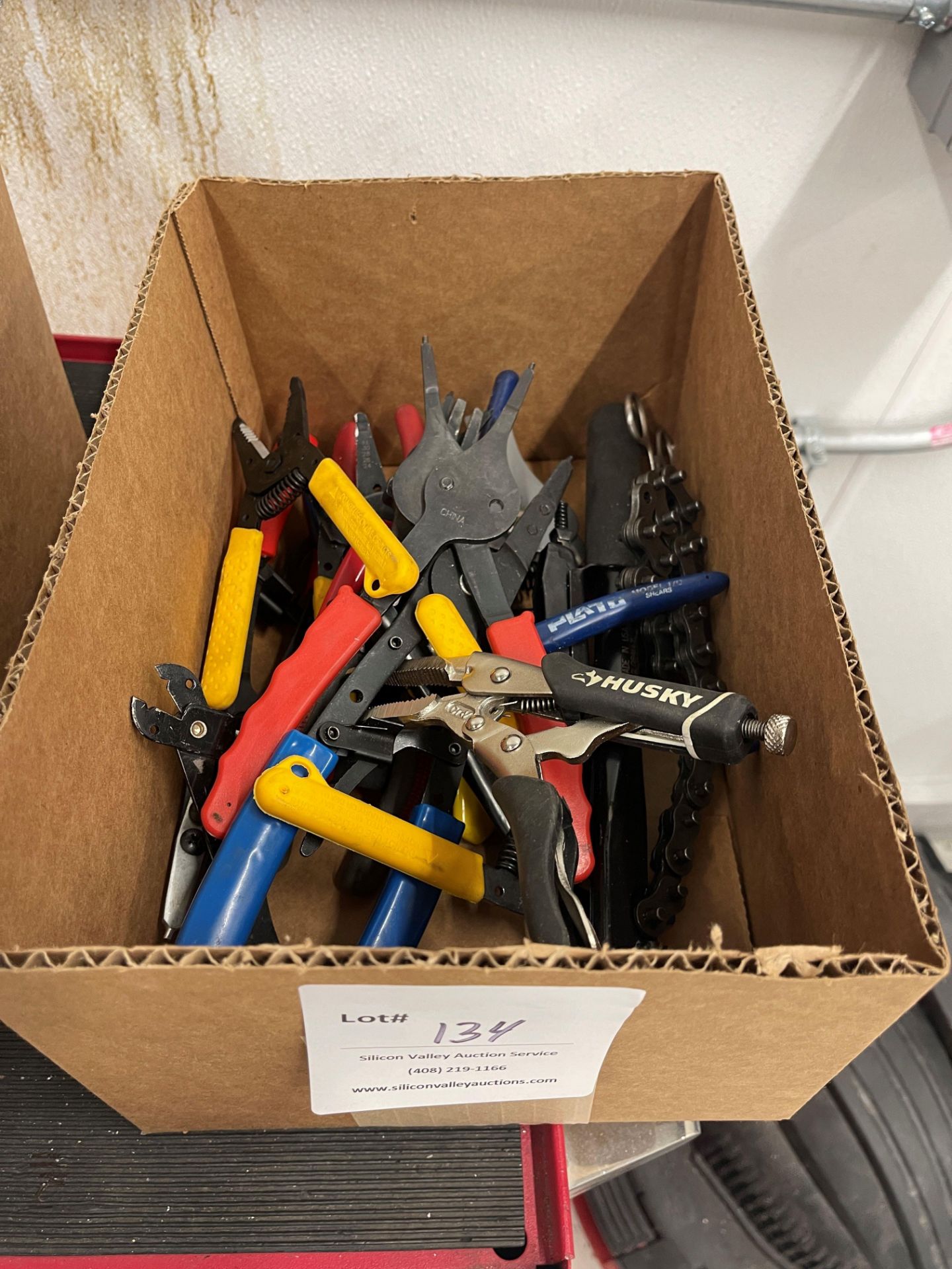 Box of miscellaneous tools