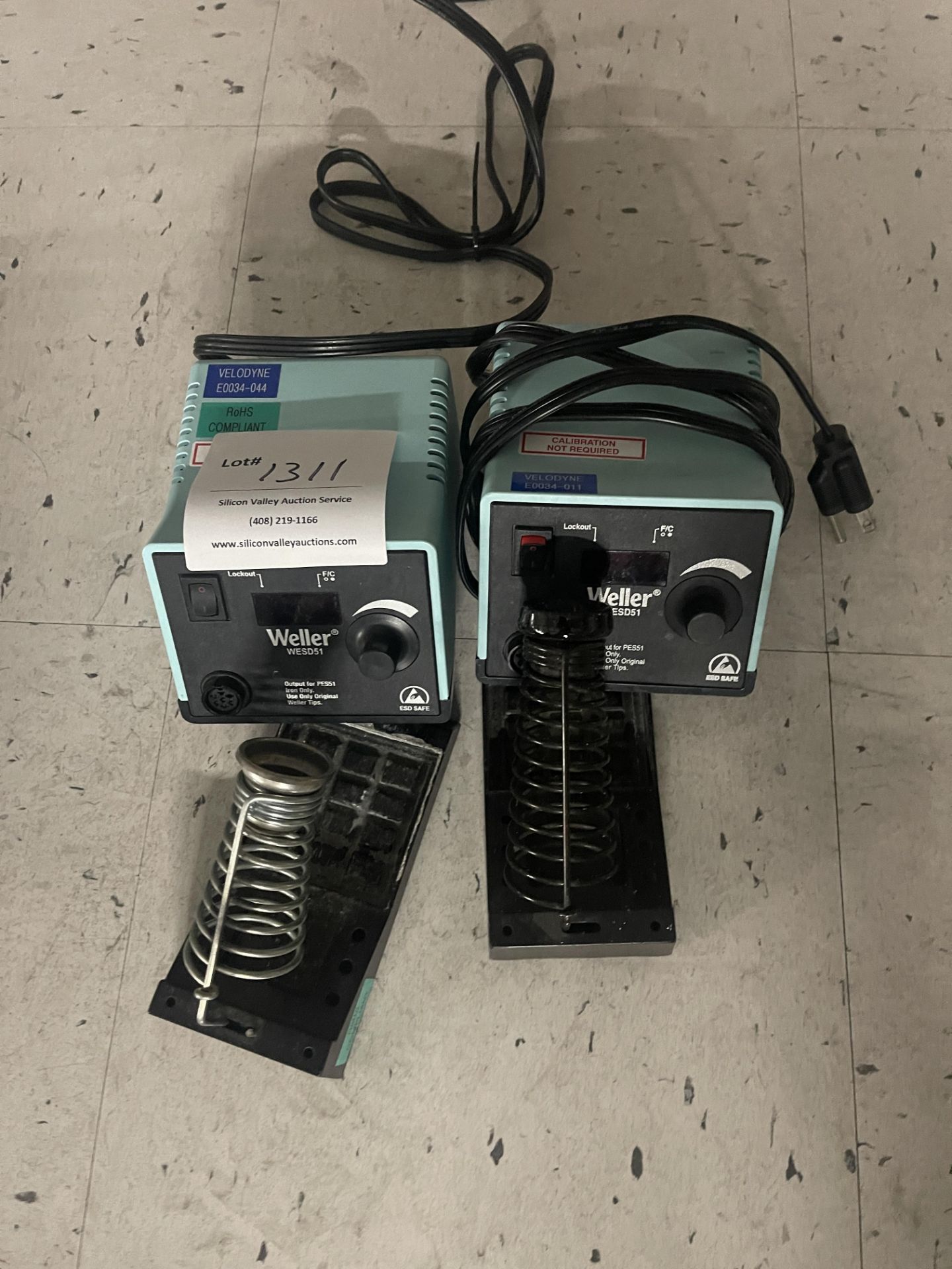 Two Weller WESD51 Soldering Stations (no soldering irons)