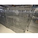 Wire Security Cage on wheels wth three shelves 60" wide x 25" deep x 70" high