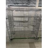 Wire Security Cage on wheels wth four shelves 60" wide x 25" deep x 70" high