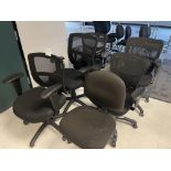 Six Black Desk Chairs