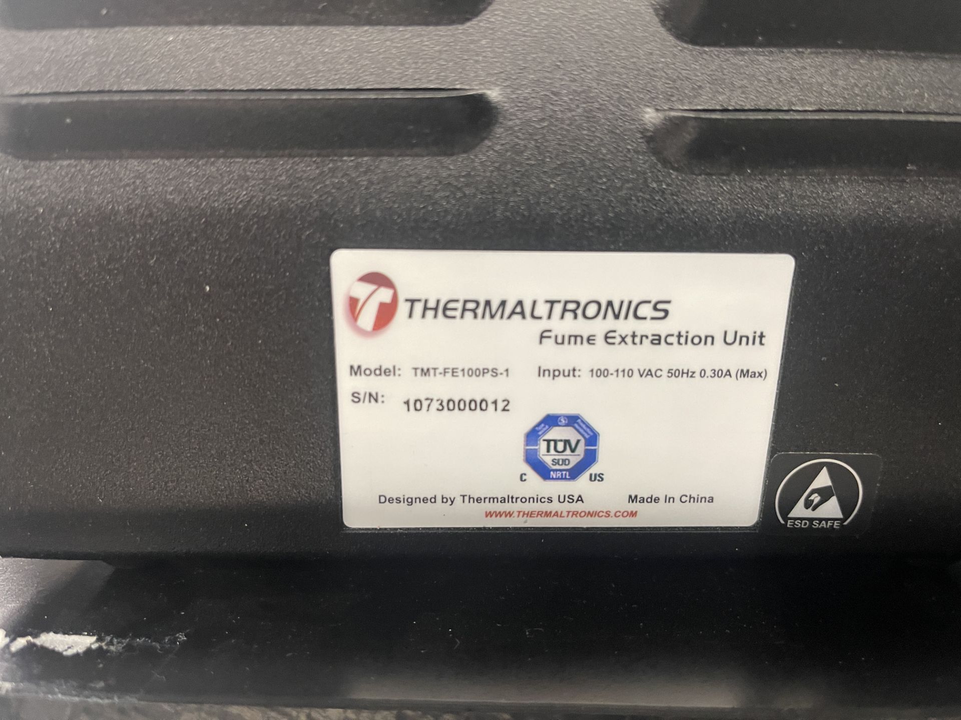 Thermal Tronics Fume Extraction Unit Model TMT-FE100PS-1 - Image 2 of 2