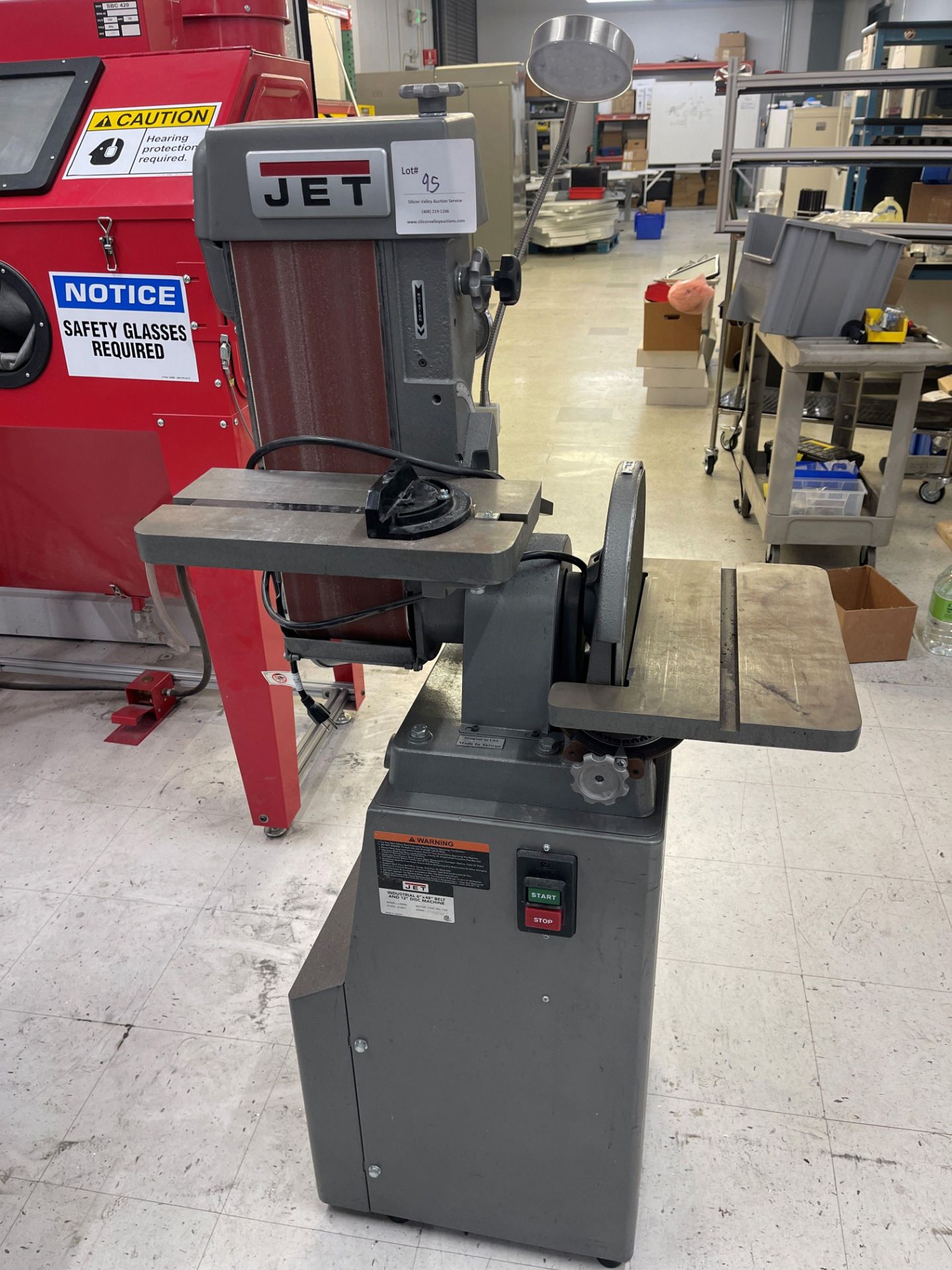 Jet Industrial 6" x 48" belt and 12" disc Sander Model J-4200A