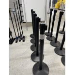 Black stanchion/crowd control barring pots - 5 posts 40" high belt length is 10 ft for each pole