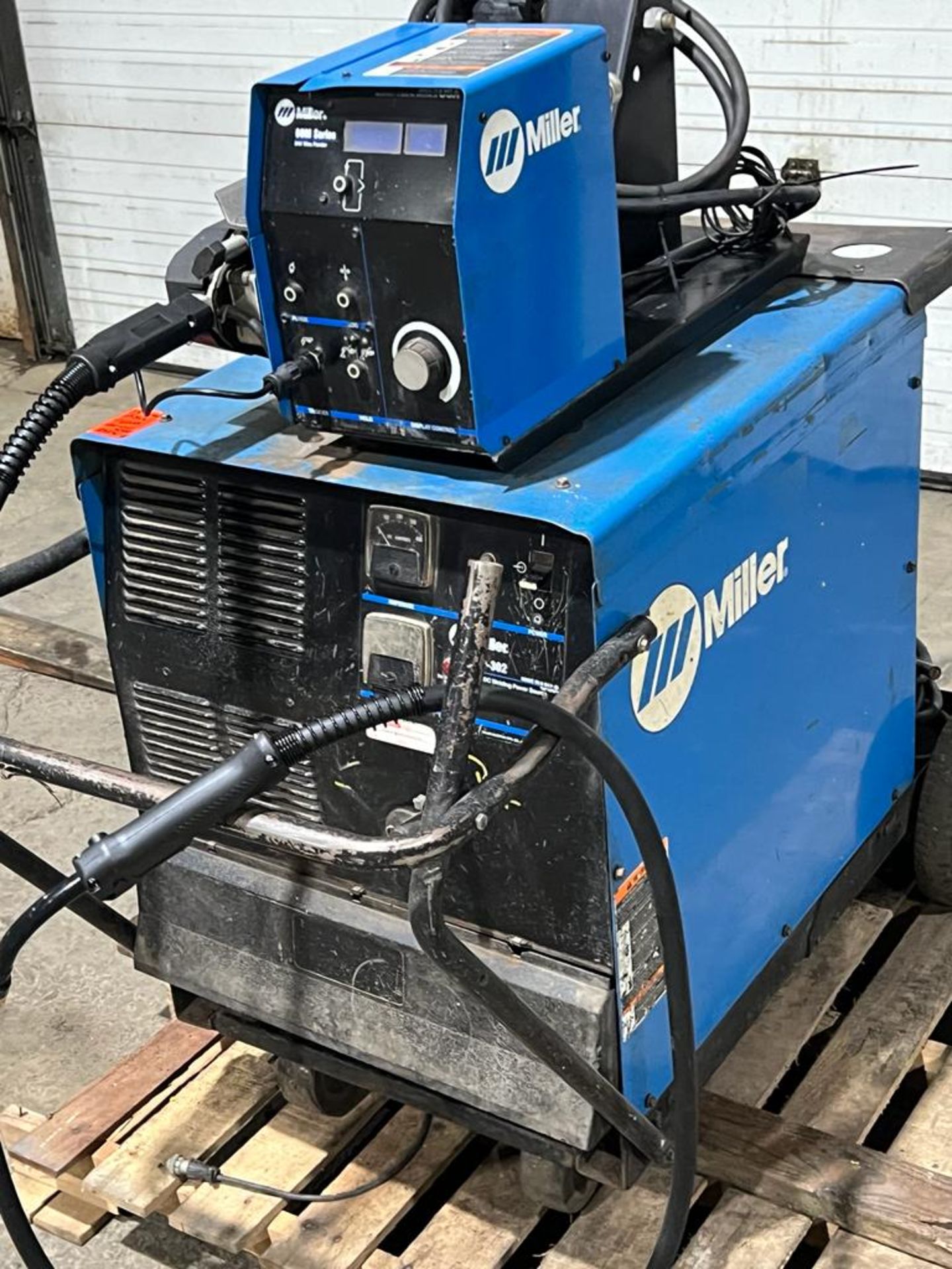 Miller CP-302 Mig Welder 300 Amp Mig with 60 Series 4-Wheel Wire Feeder with Mig Gun and cables - Image 3 of 3