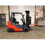 2012 Toyota 6,000lbs Capacity LPG (Propane) Forklift with sideshift and 3-STAGE MAST (no propane