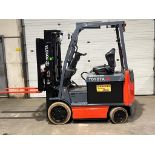 2014 Toyota 5,000lbs Capacity Forklift Electric with 48V Battery with 3-Stage Mast with