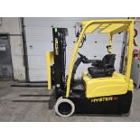 2017 Hyster 3,500lbs Capacity 3-Wheel Forklift Electric 36V with sideshift positioner & 3-STAGE MAST