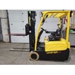 2017 Hyster 3-wheel 3,500lbs Capacity Forklift Electric NEW BATTERY 36V with Sideshift and 3-STAGE